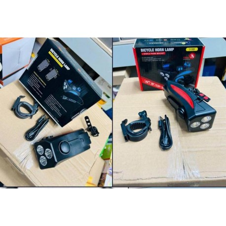 Велосипедный светильник 2 в 1 для велосипеда с гудком-7