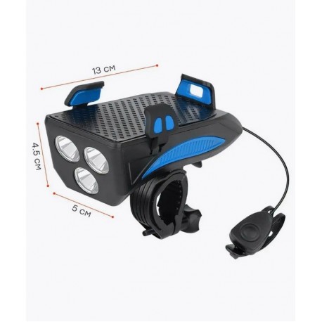 Велосипедный светильник 2 в 1 для велосипеда с гудком-4