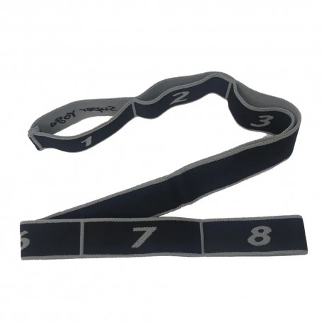 Эластичная лента для йоги, растяжки с петлями 115 х 4 см  оптом-1