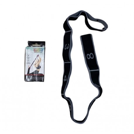 Эластичная лента для йоги, растяжки с петлями 115 х 4 см  оптом