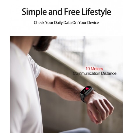 Фитнес браслет с TWS наушниками LEMFO M1  оптом-6