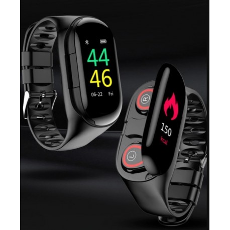 Фитнес браслет с TWS наушниками LEMFO M1  оптом-10