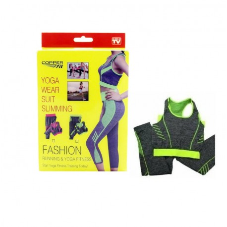 Костюм для йоги и фитнеса Yoga Wear A Suit Slimming, зеленый  оптом