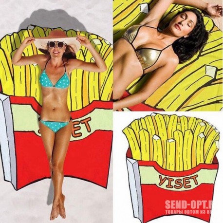 Пляжное покрывало Beach Towel Картофель Фри  оптом-1