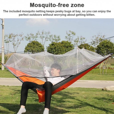 Подвесной Гамак нейлон,140х260 см, с москитной сеткой на 2 человека  оптом-7