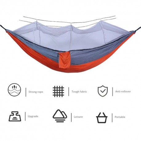 Подвесной Гамак нейлон,140х260 см, с москитной сеткой на 2 человека  оптом-1