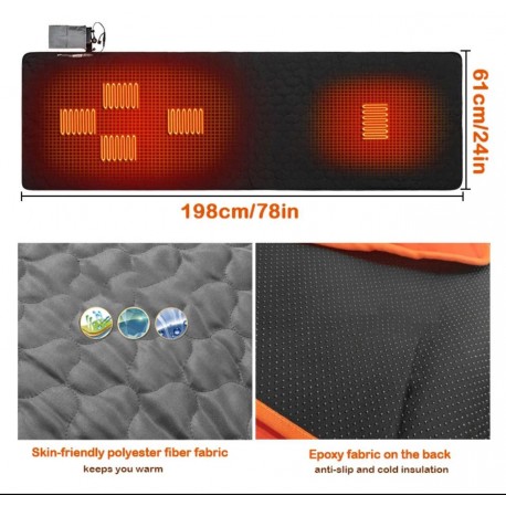 Туристический всесезонный напольный коврик с USB подогревом  оптом-3