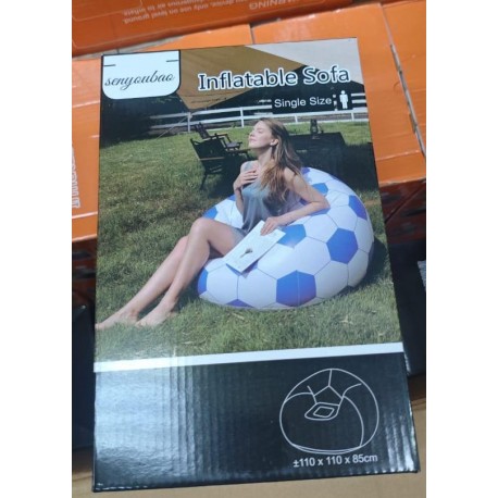 Надувной ленивый кресло-диван ФУТБОЛЬНЫЙ МЯЧ 105 х 70 см-4