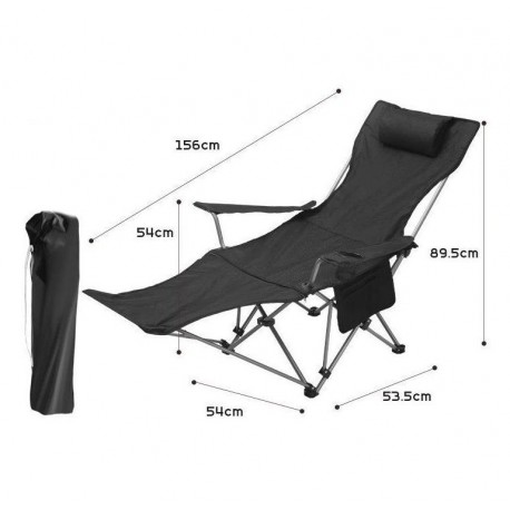 Складное кресло для кемпинга с подставкой для ног 156 х 54 х 89.5 см  оптом-2