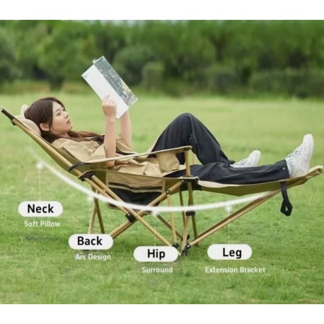 Складное кресло для кемпинга с подставкой для ног 156 х 54 х 89.5 см  оптом-3