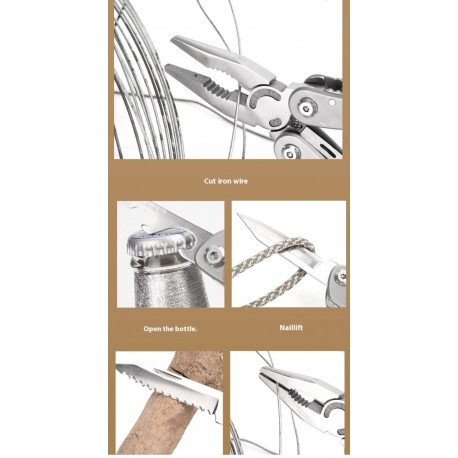 Мультитул-плоскогубцы из нержавеющей стали 10,5 х 3,5 см для кемпинга-7