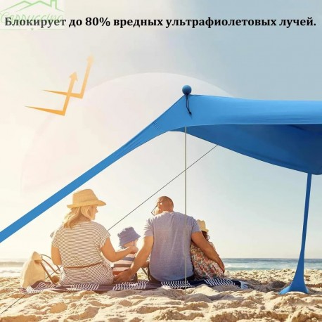Выдвижной навес-тент палатка от солнца 200 х 210 х 150 см на 6 человек оптом-2