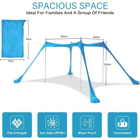 Выдвижной навес-тент палатка от солнца 300 х 300 х 200 см на 8 человек оптом-2