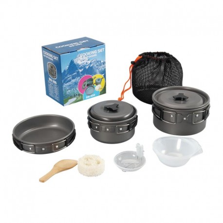 Туристический набор многофункциональной посуды для кемпинга COOKING SET OUTOF-DOORS DS-300  оптом