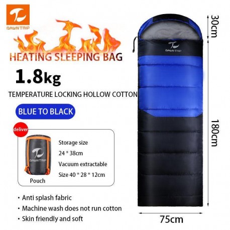 Туристический, водонепроницаемый спальный мешок с подогревом 210 х 75 см, (1,8 кг)  оптом-2