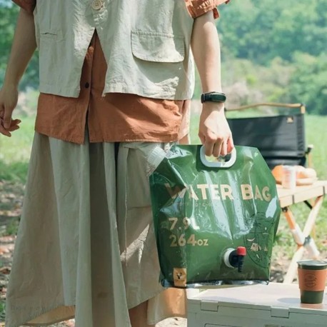 Портативная уличная складная сумка-рукомойник для туризма и дачи 7,9 л-4