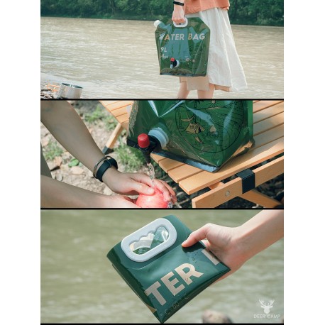 Портативная уличная складная сумка-рукомойник для туризма и дачи 7,9 л-2