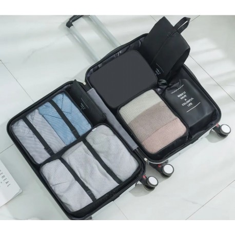 Набор органайзеров для чемодана, путешествий комплект 7 штук  оптом-10