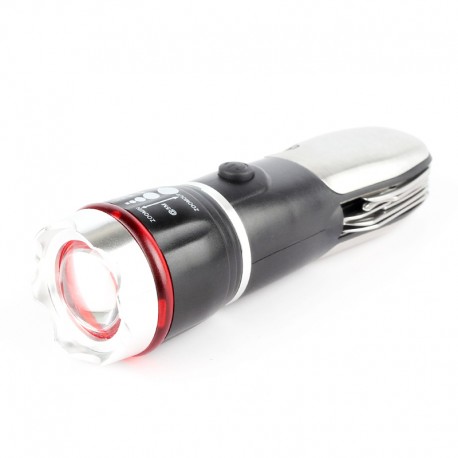 Туристический аккумуляторный фонарь-мультитул 6 в 1  оптом-1