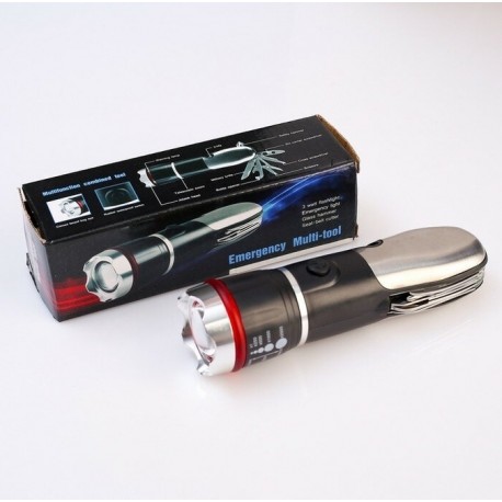 Туристический аккумуляторный фонарь-мультитул 6 в 1  оптом-5