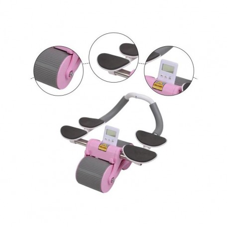 Двухколесный тренажер-ролик для пресса с возвратным механизмом и таймером  оптом-2