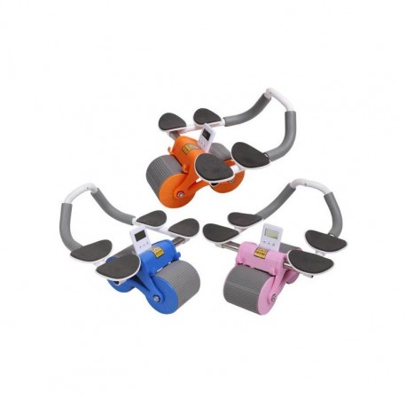 Двухколесный тренажер-ролик для пресса с возвратным механизмом и таймером  оптом-3