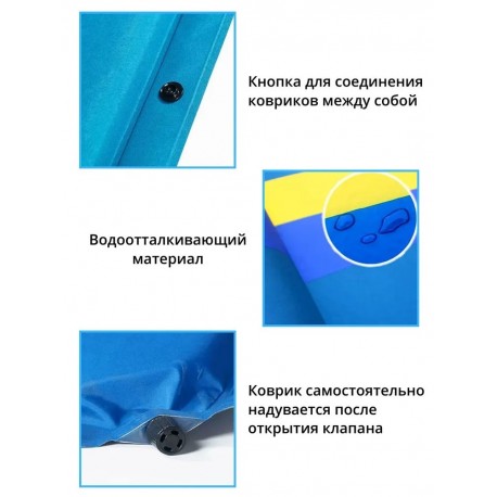 Самонадувающийся туристический матрас 180 x 65 x 3 см, одноместный-2