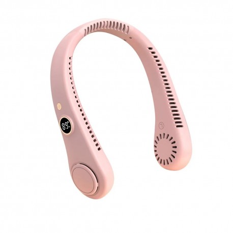 Портативный мини шейный вентилятор с цифровым дисплеем  оптом-2