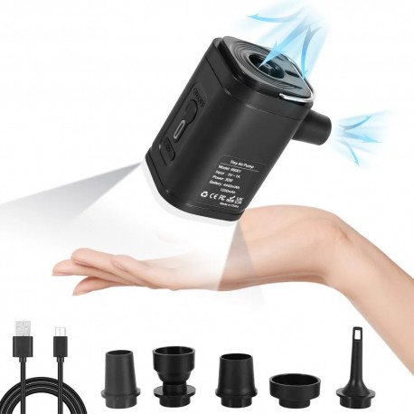 Портативный аккумуляторный воздушный насос 2 в 1 с 5 воздушными форсунками-3