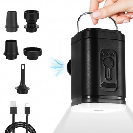 Портативный аккумуляторный воздушный насос 2 в 1 с 5 воздушными форсунками-4