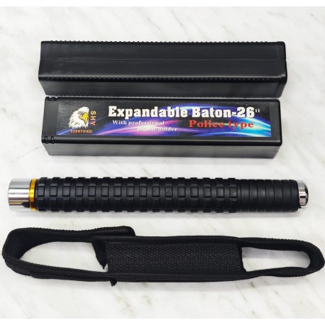 Телескопическая дубинка Expandable Baton-26 с пластиковым держателем 65 см  оптом-4