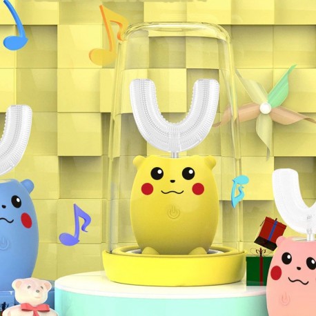 Детская умная u образная электрическая зубная щетка  оптом-6