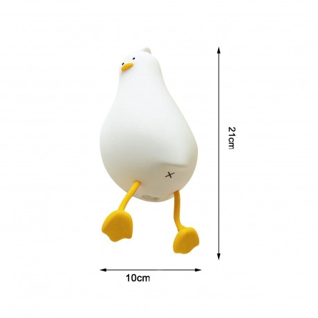 Детский силиконовый ночник УТКА IN PEACE DUCK SLEEP LAMP Instruction For Use с сенсорным управлением  оптом-4