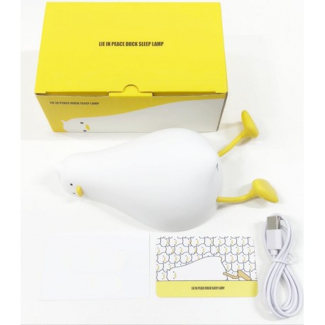 Детский силиконовый ночник УТКА IN PEACE DUCK SLEEP LAMP Instruction For Use с сенсорным управлением  оптом-5