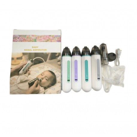 Электрический назальный аспиратор для детей с сменными насадками оптом-3