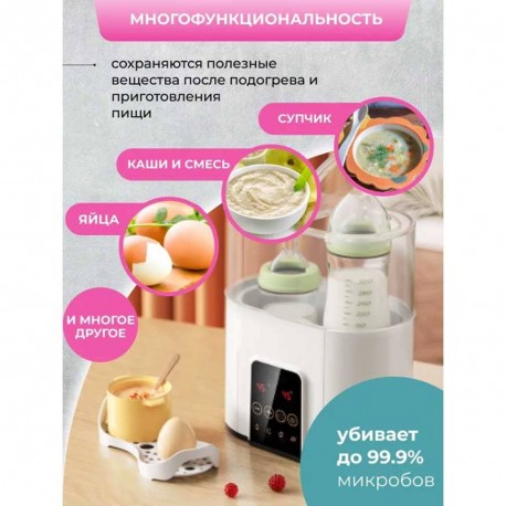 Многофункциональный автоматический подогреватель, стерилизатор №20 TEDDY 4 в 1 для бутылочек детского питания  оптом-4