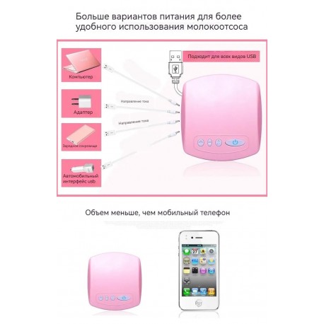 Электрический автоматический массажный молокоотсос ВРА MZ-602  оптом-3