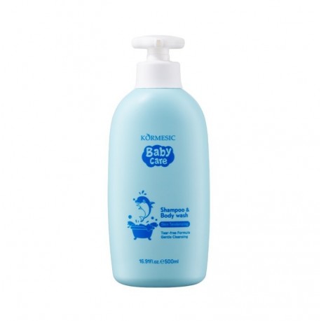 Детский шампунь-гель для душа 2в1 KORMESIC Baby Care Shampoo & Body Wash Дельфин 500 мл оптом
