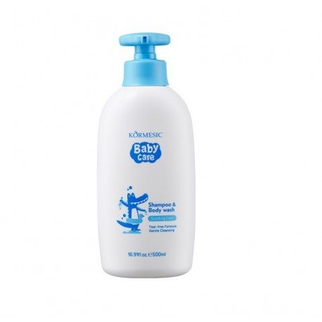 Детский шампунь-гель для душа 2в1 KORMESIC Baby Care Shampoo & Body Wash Крокодил 500 мл оптом