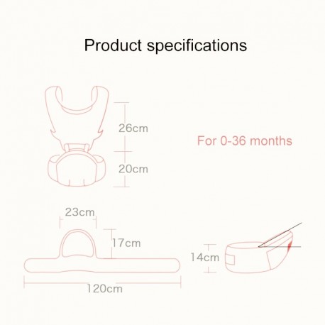 Эргорюкзак-переноска 3 в 1 Хипсит для новорожденных  оптом-5