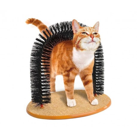 Когтеточка со щеткой «Кошачье удовольствие» Purrfect Arch  оптом-1