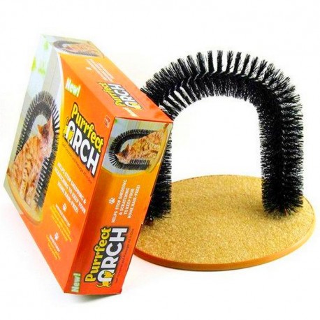 Когтеточка со щеткой «Кошачье удовольствие» Purrfect Arch  оптом-10