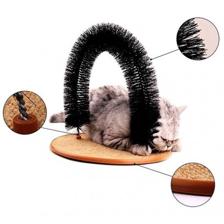 Когтеточка со щеткой «Кошачье удовольствие» Purrfect Arch  оптом-4