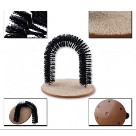 Когтеточка со щеткой «Кошачье удовольствие» Purrfect Arch  оптом-5