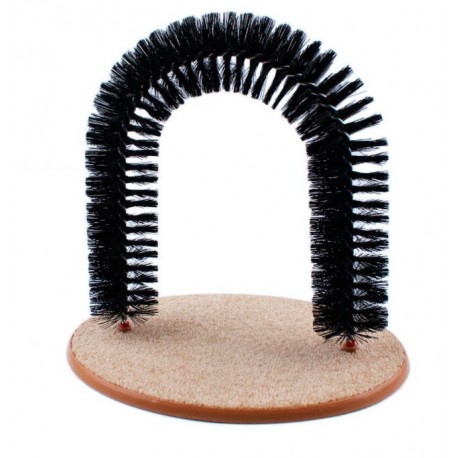 Когтеточка со щеткой «Кошачье удовольствие» Purrfect Arch  оптом-6