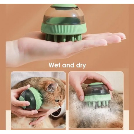 Силиконовая капсульная щетка для купания домашних животных-2