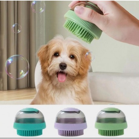 Силиконовая капсульная щетка для купания домашних животных-5