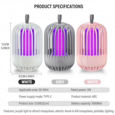 Лампа-ловушка для комаров Mosquito Killer Lamp уличная от аккумулятора  оптом-5