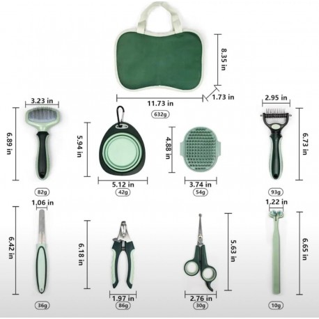 Многофункциональный груминг набор инструментов 8 в 1 по уходу за кошками и собаками-2