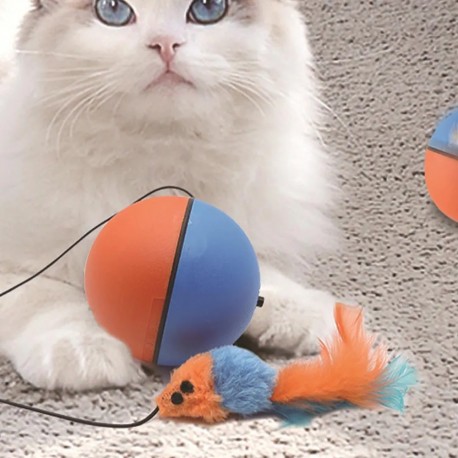 Электрическая игрушка-мяч CAT TEASER вращающаяся для котов  оптом-9